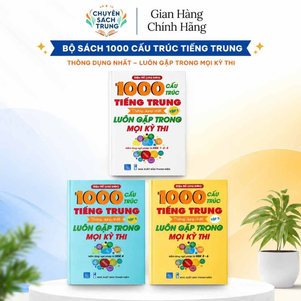 Sách 1000 cấu trúc tiếng trung thông dụng nhất HSK1-HSK6