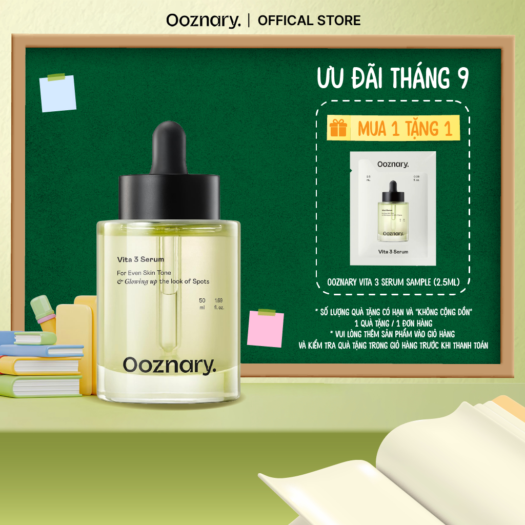 Tinh chất Ooznary Vita 3 Serum 50ml sáng da mờ thâm làm dịu da