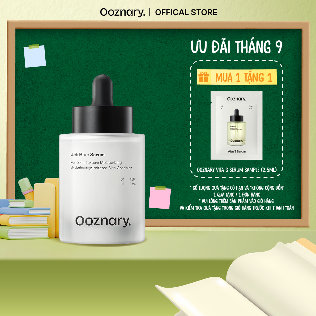 Tinh chất Ooznary Jet Blue Serum 50ml củng cố hàng rào bảo vệ da