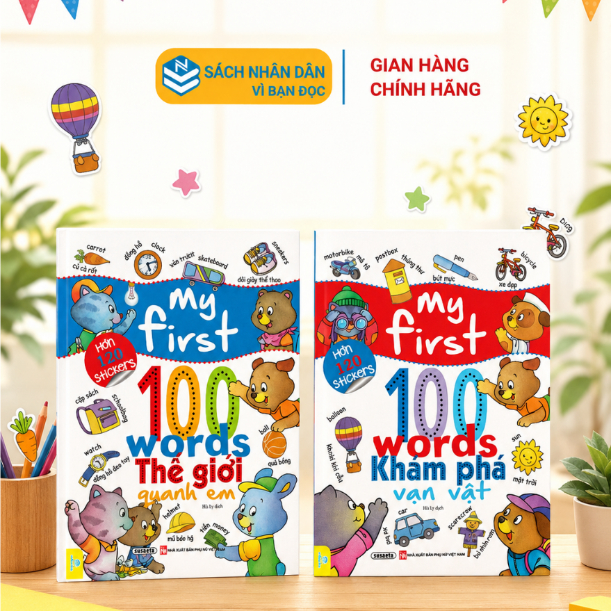 Sách - My First 100 Words (Hơn 120 Stickers) - ndbooks