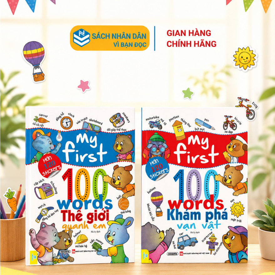 Sách - My First 100 Words (Hơn 120 Stickers) - ND