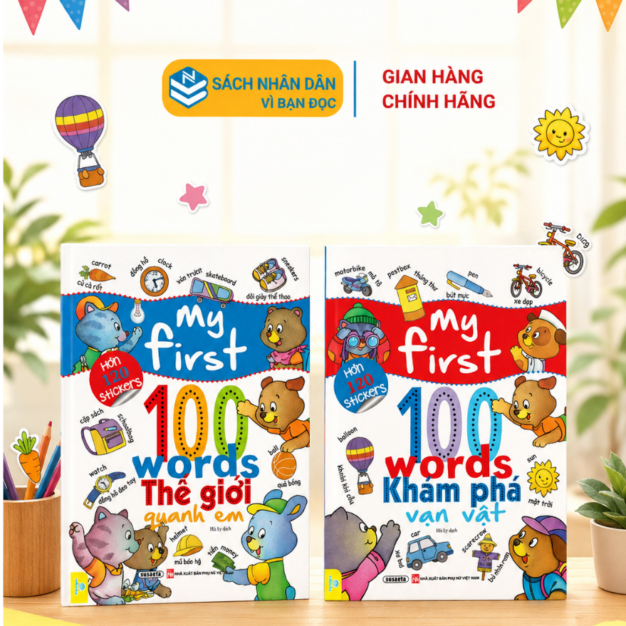 Sách - My First 100 Words (Hơn 120 Stickers)