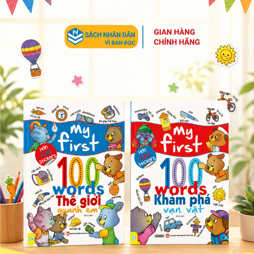 Sách - My First 100 Words (Hơn 120 Stickers) - ndbooks
