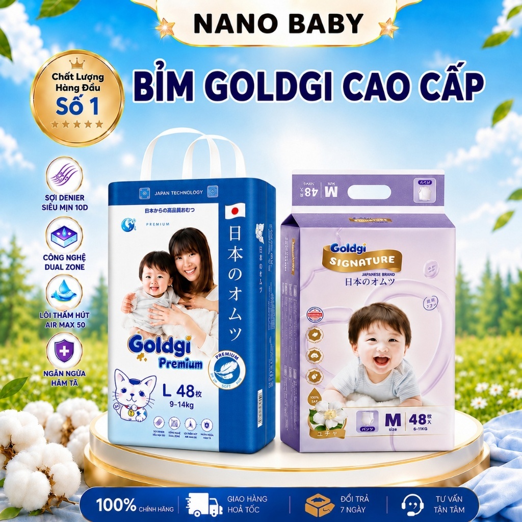 [SIÊU RẺ] Tã Bỉm Goldgi Signature, Goldgi Premium Chính Hãng Đủ Size