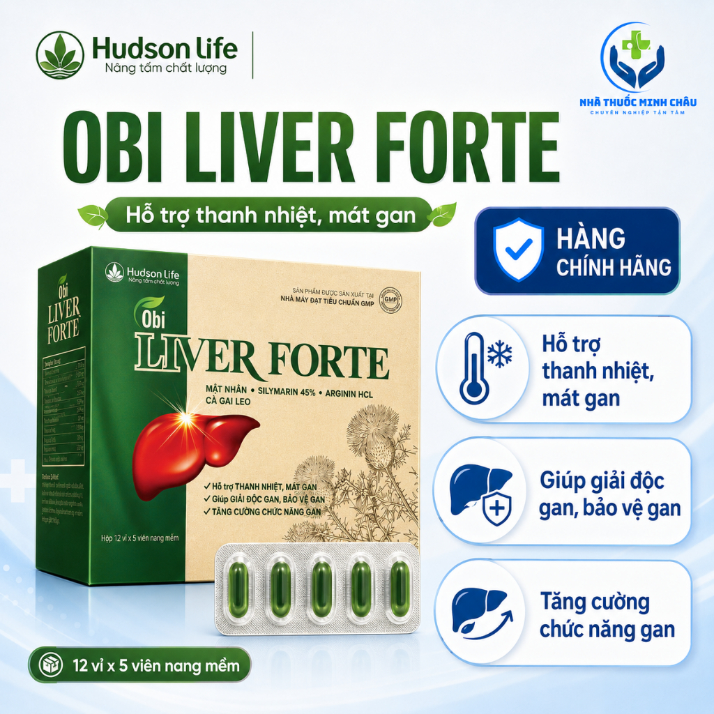 [CHÍNH HÃNG] Viên Uống Hỗ Trợ Mát Gan, Giải Độc, Bảo Vệ Gan, Tăng Cường Chức Năng Gan – Obi Liver Fo