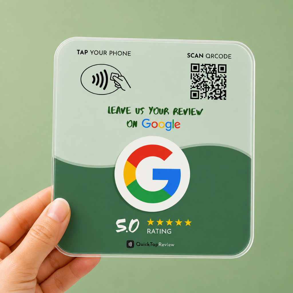 Bảng Google Map Review Xanh Matcha