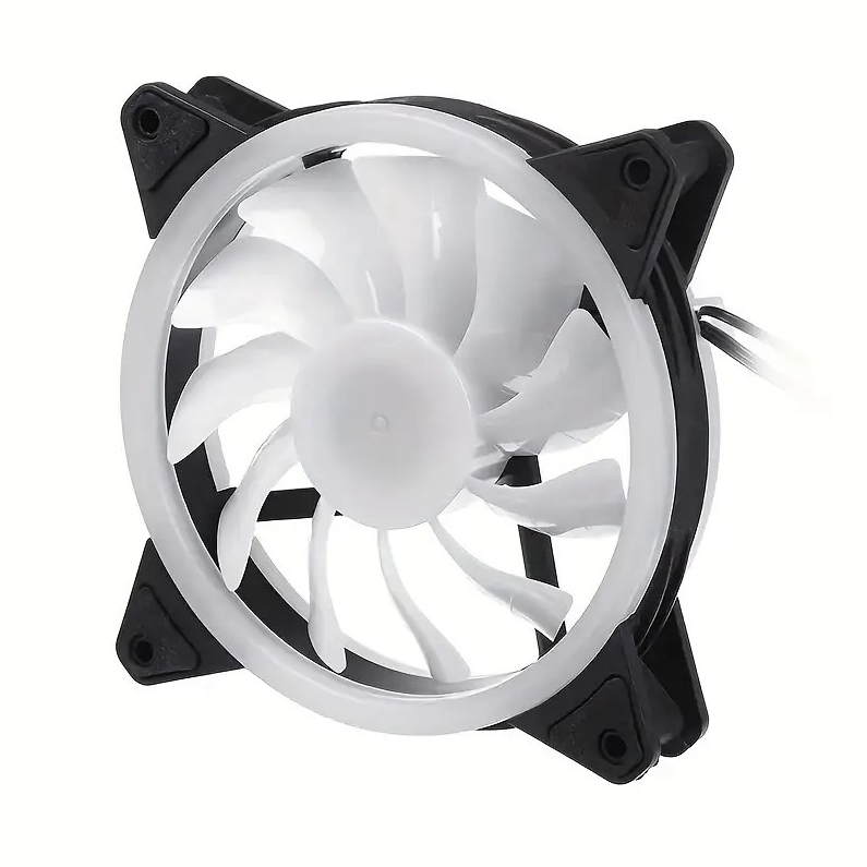 Quạt Tản Nhiệt Case PC H04 RGB-LED RGB tự động chuyển màu, cánh quạt vát mỏng lưu lượng gió lớn, đệm