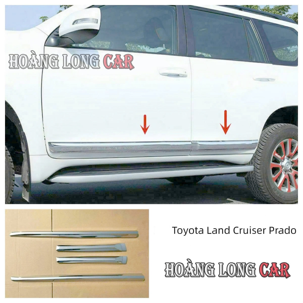 Nẹp Sườn Land Cruiser Prado - Bộ Ốp Sườn Xe Toyota Land Cruiser Prado