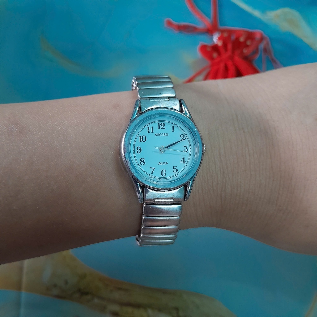Đồng hồ nữ SUCCESS- ALBA dây chun size:25mm second hand si nhật- đã qua sử dụng