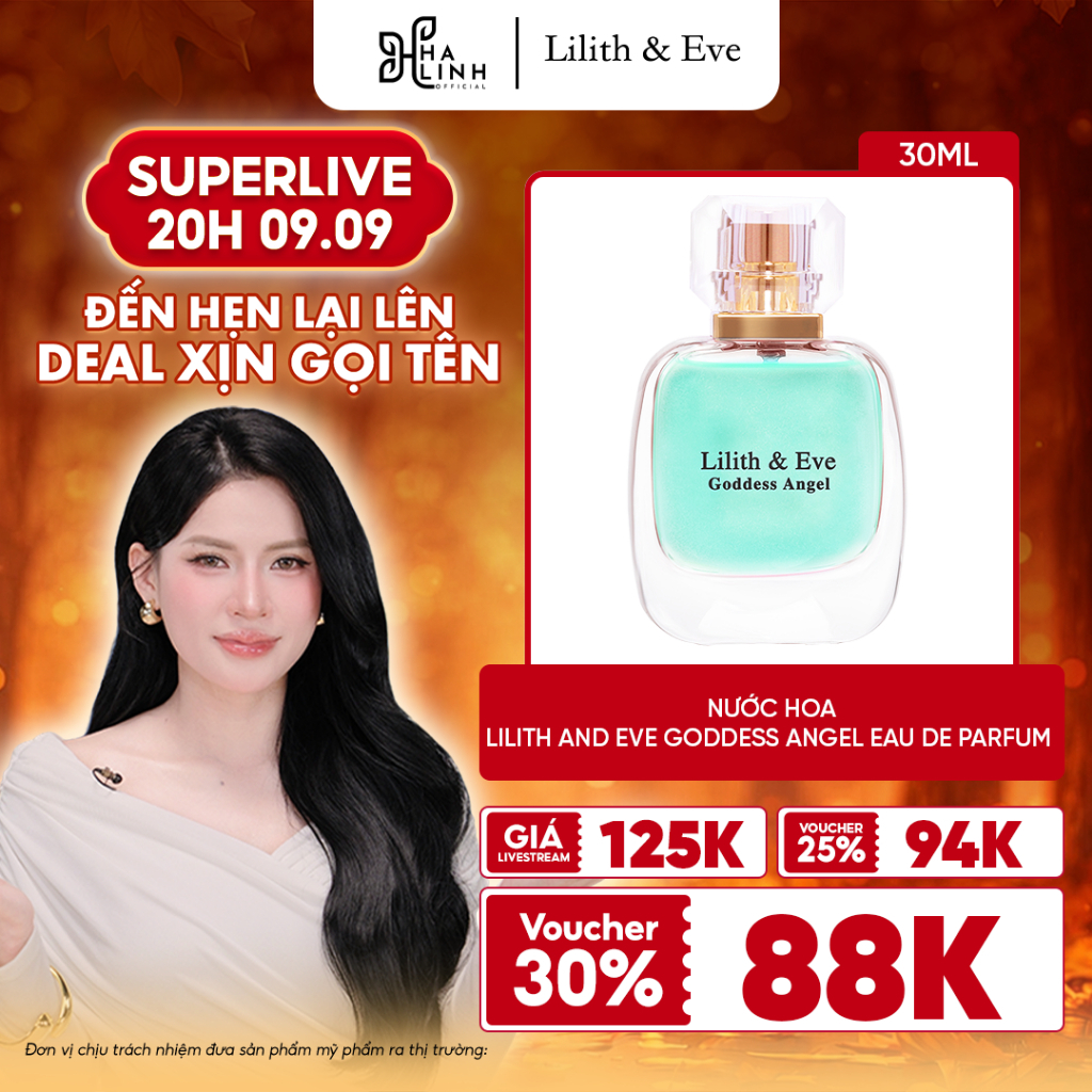 [Võ Hà Linh x Lilith and Eve] Nước hoa Lilith and Eve Goddess Angel Eau de Perfum 30ml