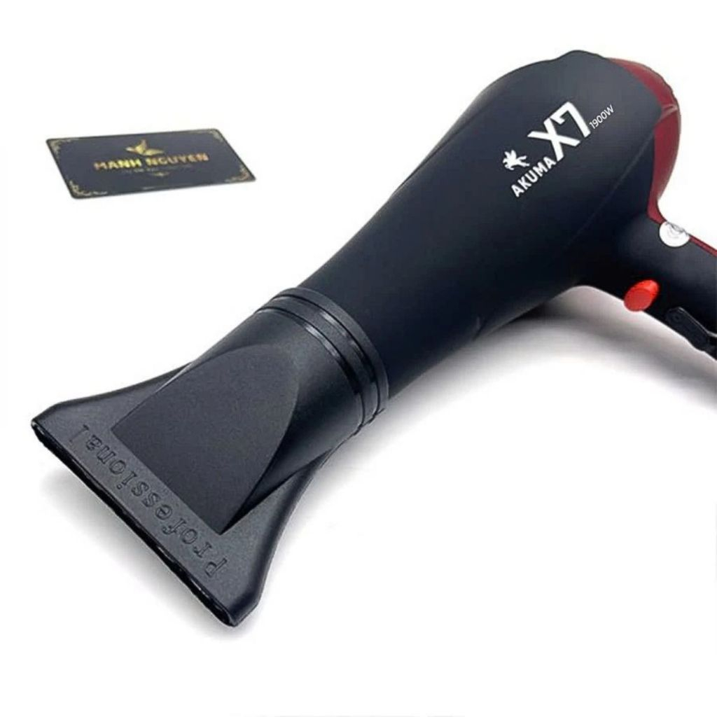 Máy Sấy Tóc AKUMA X7 Màu Đỏ Đen Máy Khỏe Dây Dài Dành Cho Các Barbershop