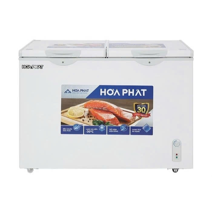 [Miễn phí giao lắp HN] Tủ đông Hòa Phát 205Lít  HPF BD6205 2 ngăn 2 cánh dàn đồng Đông Mát Extra Fre