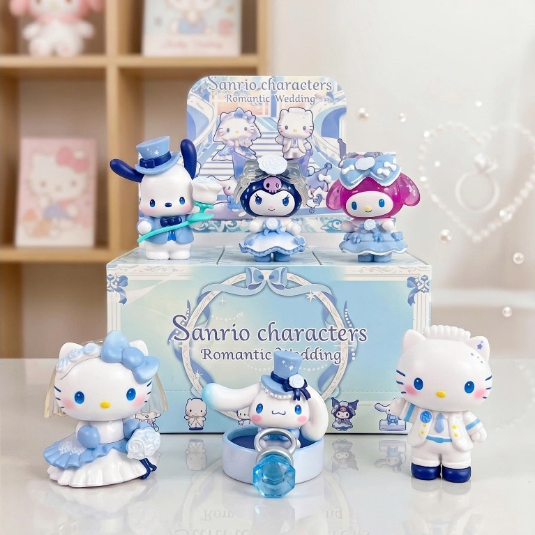 (Romantic Wedding) Blindbox Hộp Mù Mô Hình Kuromi, Hello Kitty, Cinnamoroll, My Melody Dễ Thương Dec