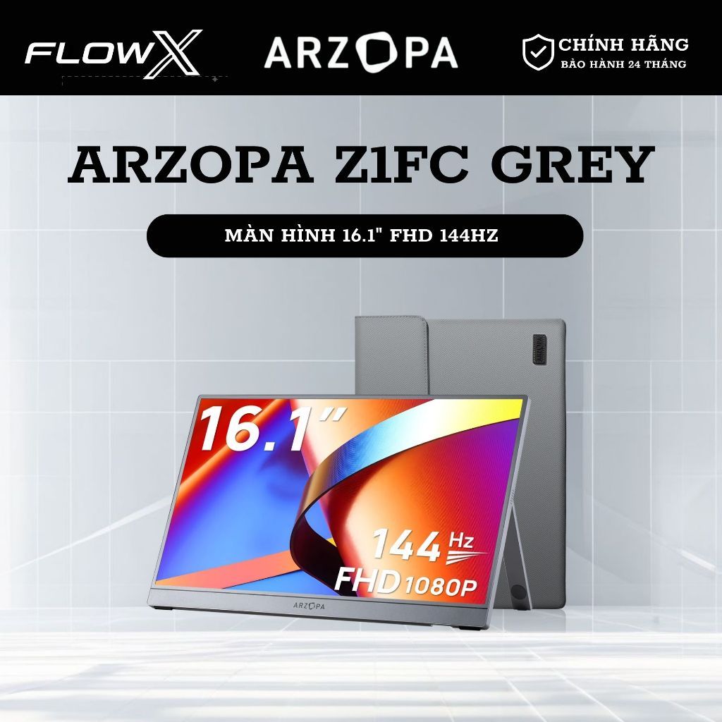 Màn hình di động ARZOPA Z1FC 16.1”  | FHD | 144Hz | Bản Màu Xám | Tặng Túi Đựng