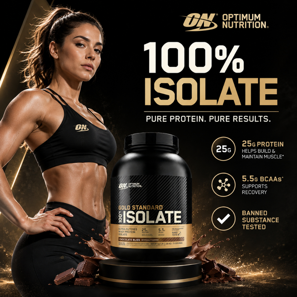 ON Gold Standard 100% Isolate Whey Protein 2.36KG – Whey Protein Isolate 25g Protein, BCAA, Hỗ Trợ T