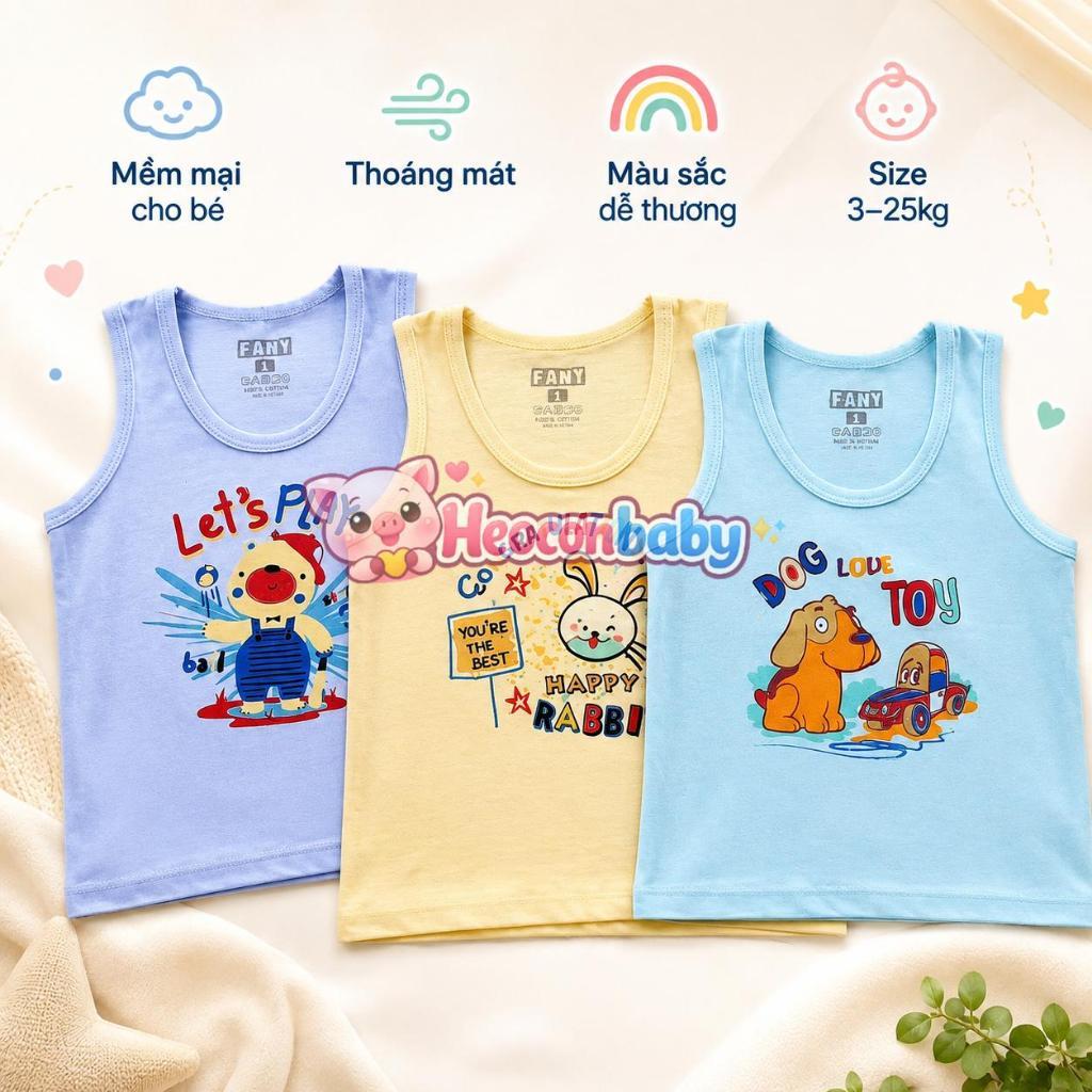 [Chất đẹp Fany] Áo ba lỗ màu Fany cho bé sơ sinh (3-25kg)