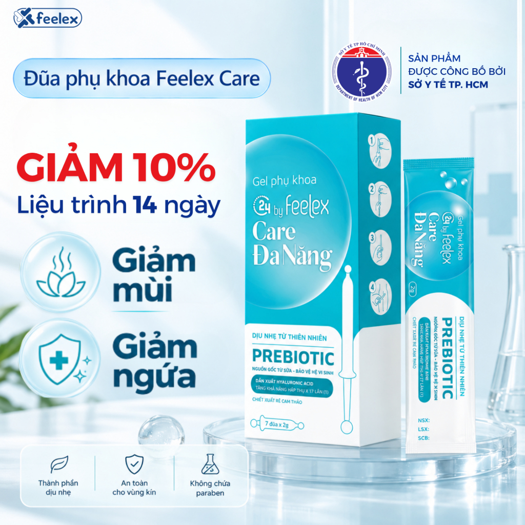 Gel phụ khoa C24 by Feelex khử mùi, giảm ngứa rát , đũa thần phụ khoa vệ sinh…