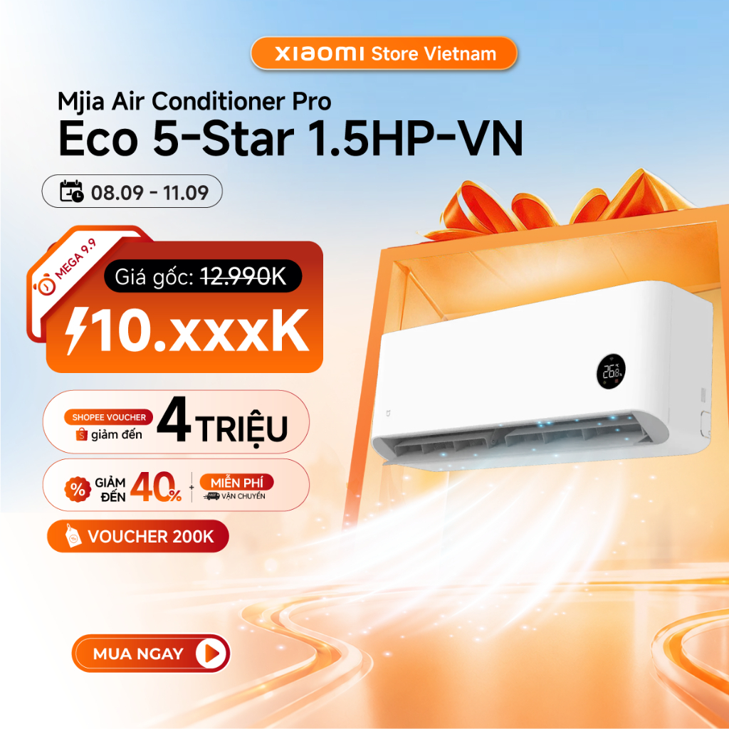 [Không hỗ trợ lắp đặt ] Máy lạnh Máy Điều hòa 1.5HP Xiaomi Mijia Air Conditioner Pro Eco Inverter Bả