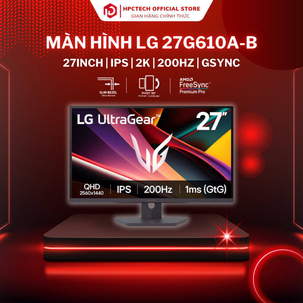 Màn hình LCD LG 27G610A-B 27" IPS 2K 200Hz Gsync chuyên game - Hàng Chính Hãng Bảo Hành 24 Tháng