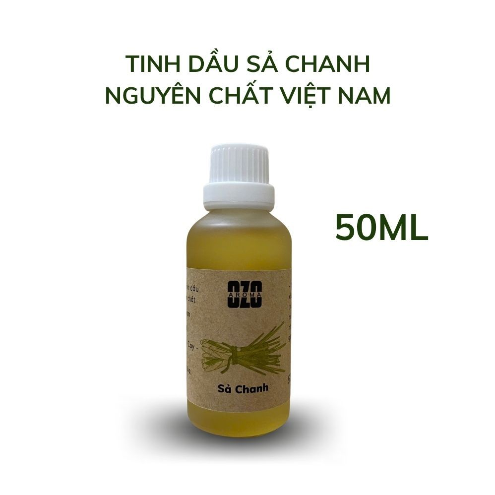 Tinh Dầu Sả Chanh 50ml - Ozo Aroma - Nguyên Chất Việt Nam - Thơm Đậm Dịu