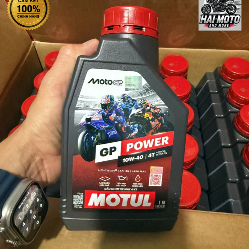-mẫu mới- Motul GP power 10w40 1L cam kết chính hãng motul VN