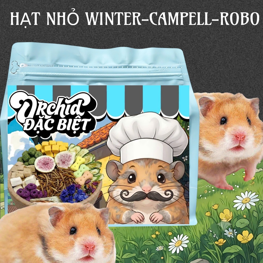 Thức Ăn Hamster ORCHID Đặc Biệt Cao Cấp Bổ Sung Dinh Dưỡng Toàn Diện Hạt Nhỏ Campel/Winter/Robo