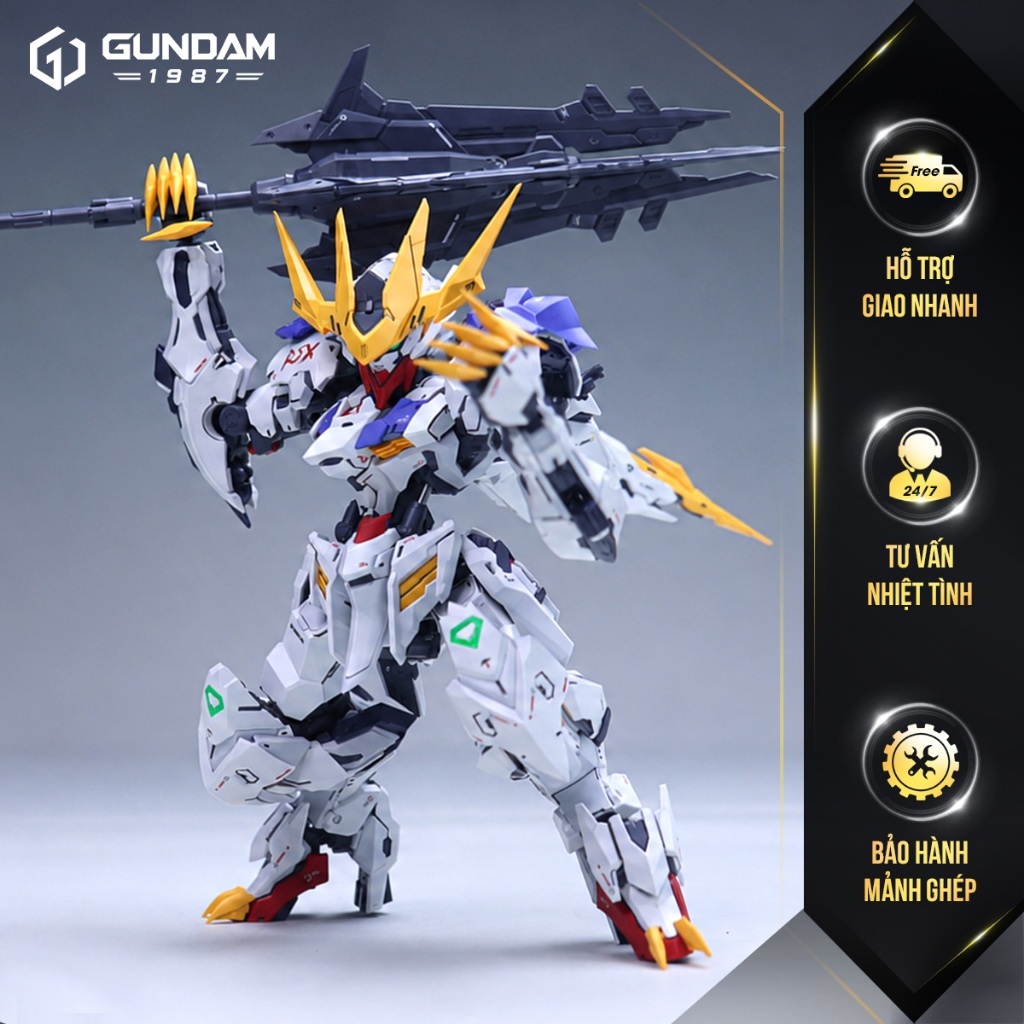 (CÓ ĐÈN) Mô hình lắp ráp MGSD Barbatos Lupus Rex Alaya-Vijnana - Kèm Effect mắt + Decal nước