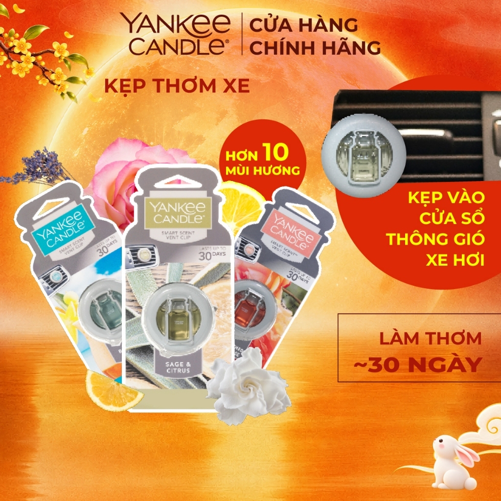 Kẹp thơm xe Yankee Candle/ 4Home (nhiều mùi)