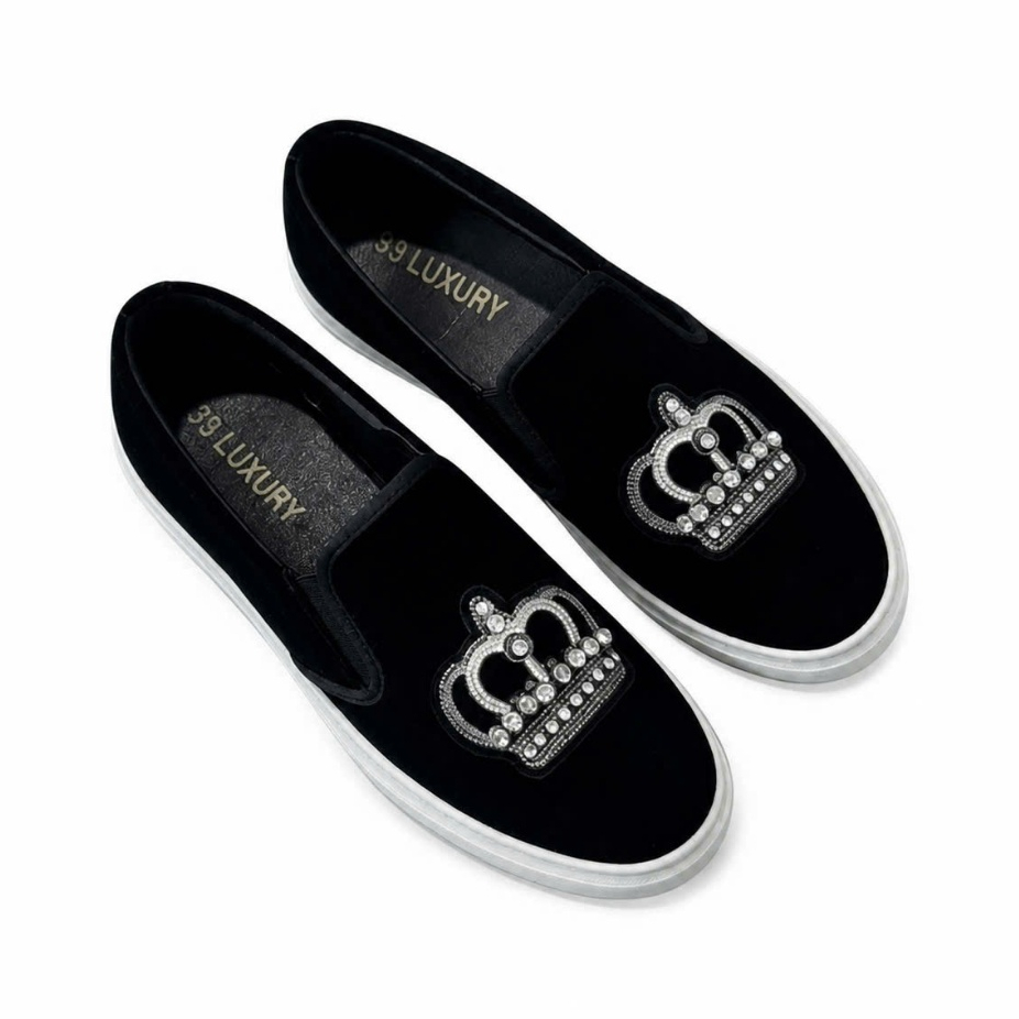 Giày Slipon DG Thêu Đính Chi Tiết, Mẫu Giày Lười 2026 Thời Trang Trẻ Phong Cách
