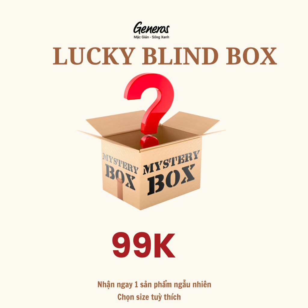 Blind Box Quà tặng sơ mi ngẫu nhiên đồng giá 99K Generos