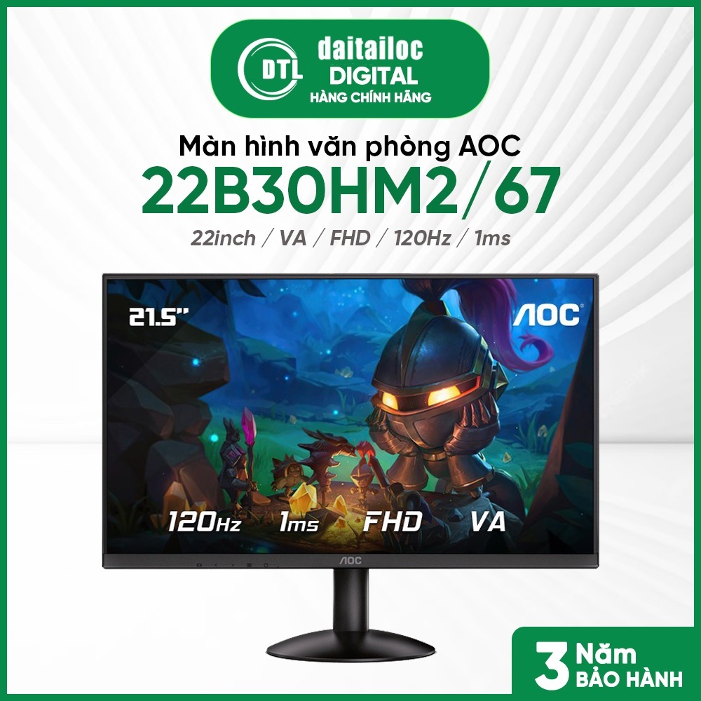 Màn Hình AOC 22B30HM23 21.5 inch VA FHD 120Hz 1ms I Chính hãng I Bảo hành 3 năm