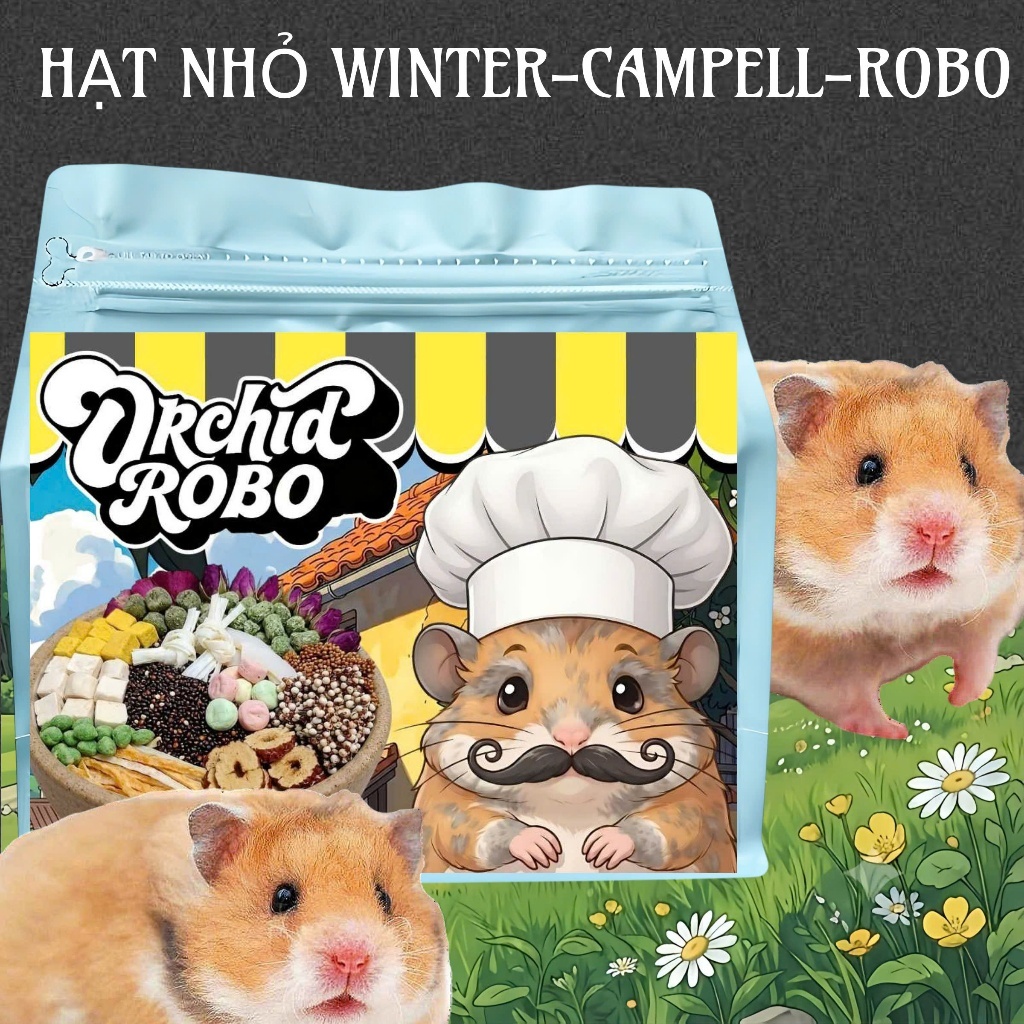 Thức Ăn Hamster ORCHID Robo Cao Cấp Bổ Sung Dinh Dưỡng Toàn Diện Hạt Nhỏ Campel/Winter/Robo
