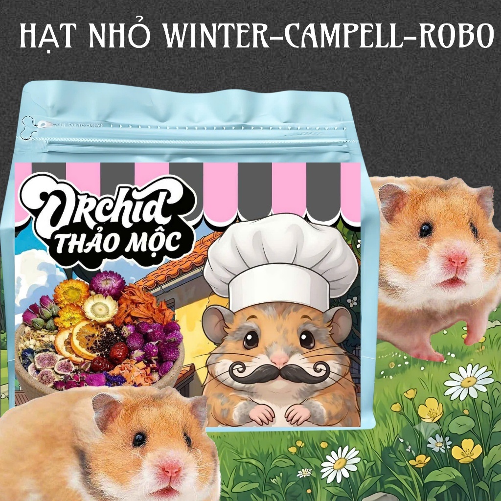 Thức Ăn Hamster ORCHID Thảo Mộc Cao Cấp Bổ Sung Dinh Dưỡng Toàn Diện Hạt Nhỏ Campel/Winter/Robo