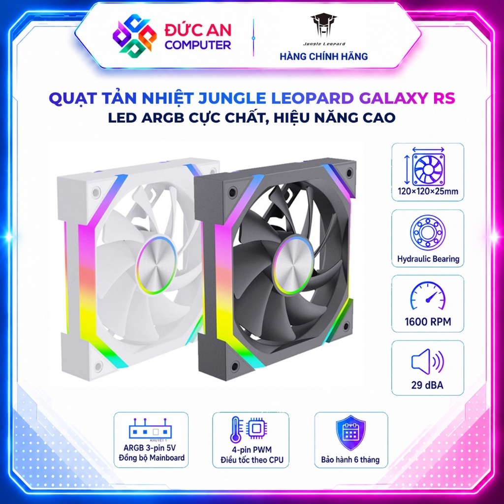 Quạt Tản Nhiệt Jungle Leopard Galaxy RS - Led ARGB