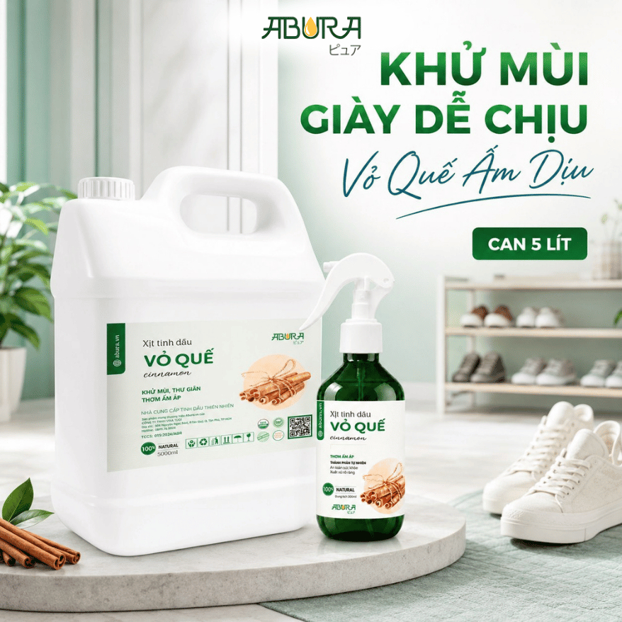 Can 5 Lít Xịt Thơm Giày ABURA - Chiết Ra Bình Nhỏ Dùng Mỗi Ngày Cho Tiệm
