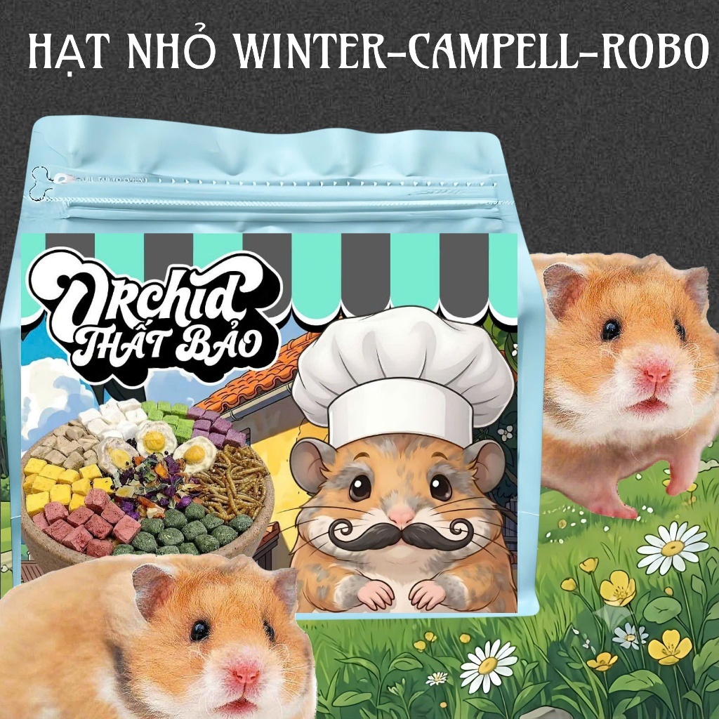 Thức Ăn Hamster ORCHID Thất Bảo Cao Cấp Bổ Sung Dinh Dưỡng Toàn Diện Hạt Nhỏ Campel/Winter/Robo