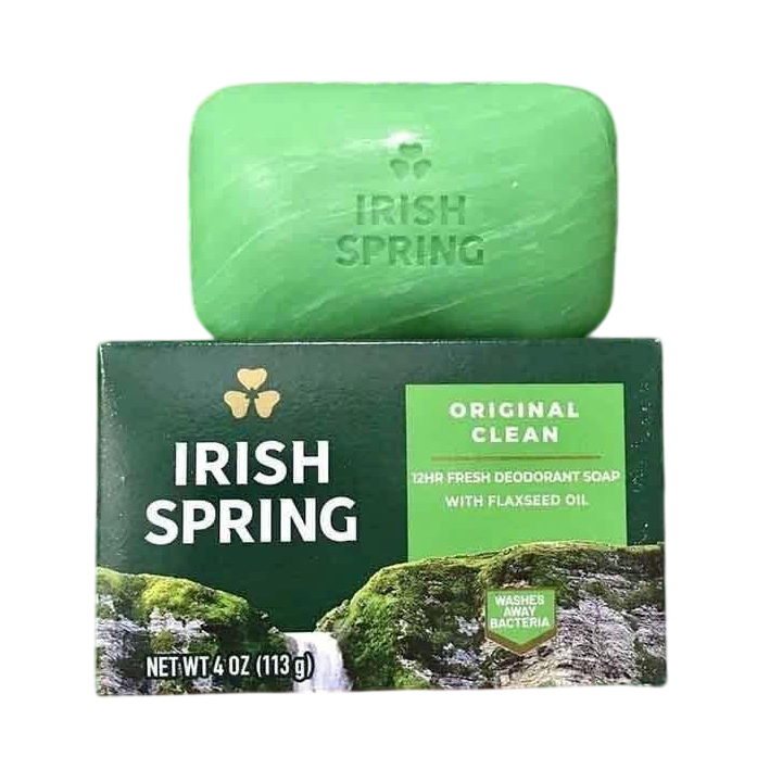 [Chính Hãng]-Xà bông cục diệt khuẩn Irish Spring Original 113g - Mỹ (Xanh lá)