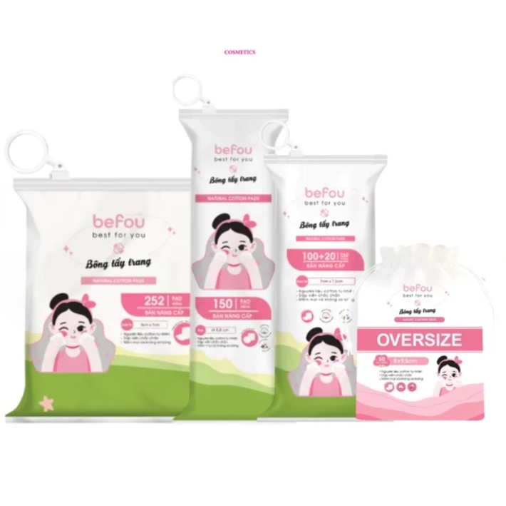 Bông tẩy trang Befou Natural Cotton Pad