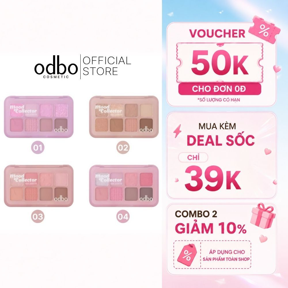 [DEAL SỐC] Bảng Phấn Mắt Mood Collector Lì Ánh Nhũ Lấp Lánh Lên Màu Nổi Bật Tạo Chiều Sâu Cho Mắt OD