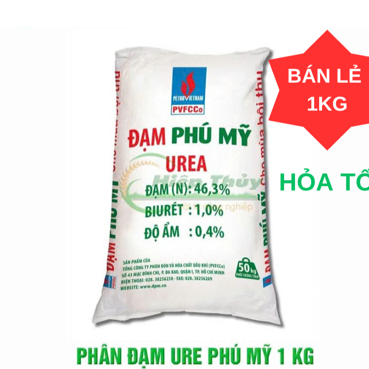 (Giao Hỏa Tốc HCM) Gói 1KG Phân Ure Diêm Lạnh Đạm Phú Mỹ Bón Cây – Phân Đạm Ure Bón Rau Hoa Cây Cảnh