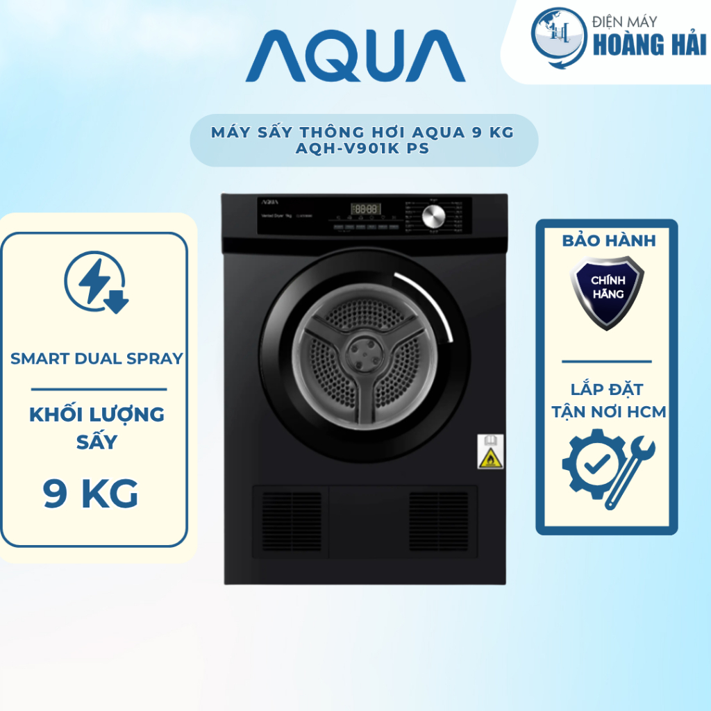 AQH-V901K PS | Máy sấy thông hơi Aqua 9 kg AQH-V901K PS