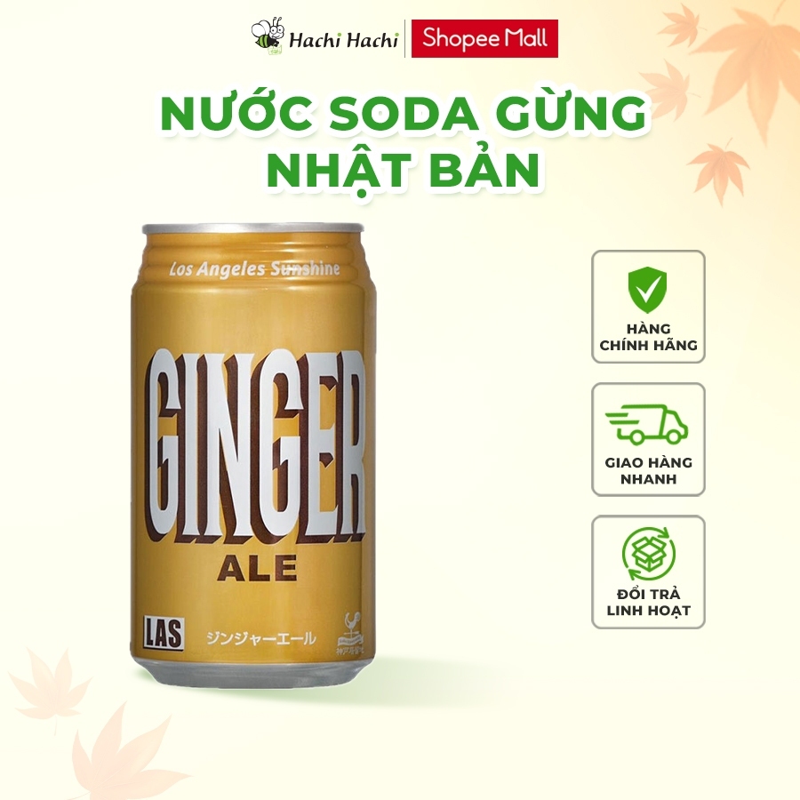 Nước Soda gừng Ginger Ale 350ml  - Hachi Hachi Japan Shop