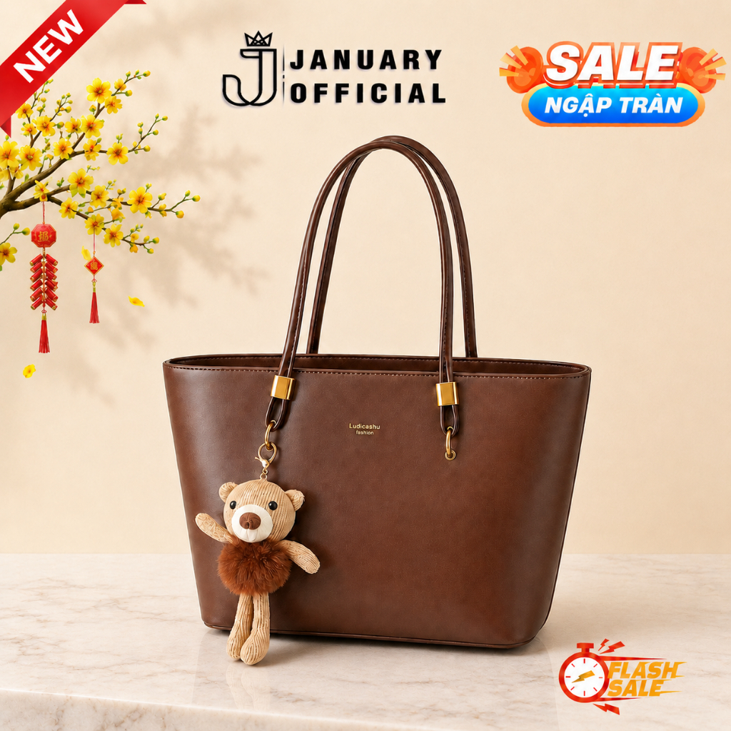 Túi Tote Túi Xách Nữ January Official Đeo Vai Kẹp Nách Đi Làm Size to Đựng Laptop, Túi Công Sở GC36