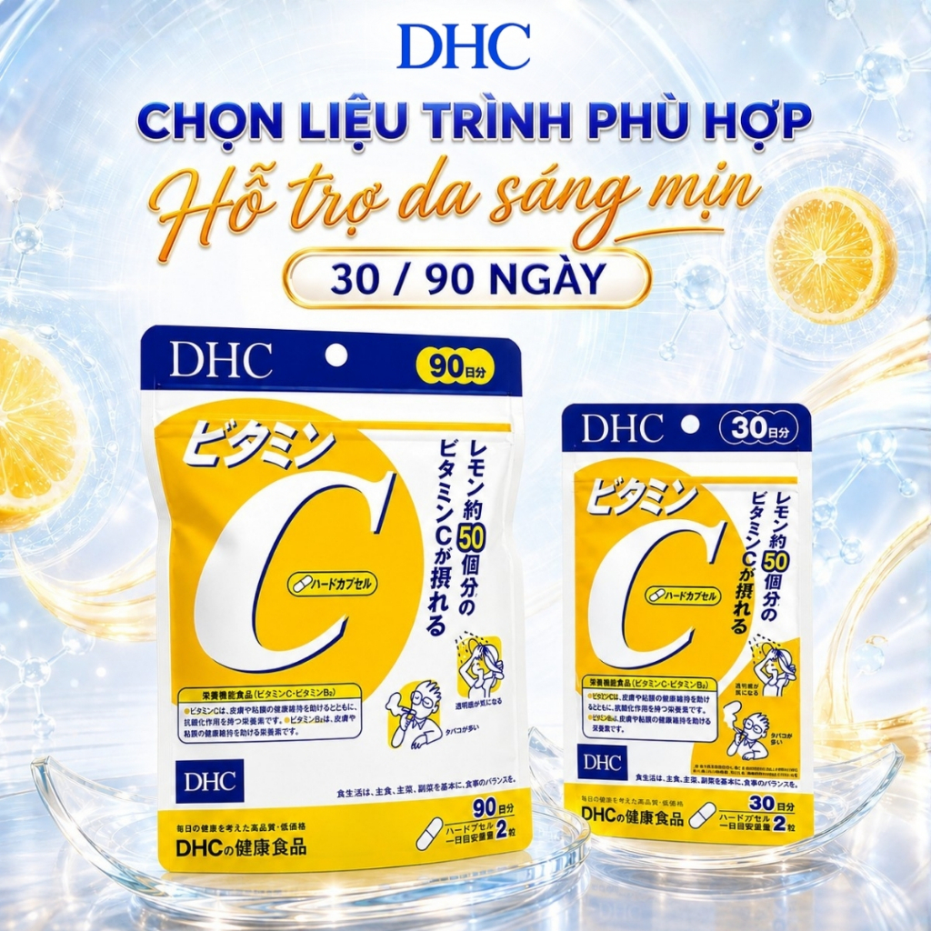 DHC Vitamin C 60 Viên Và 180 Viên - TPBVSK Bổ Sung Vitamin C Và Vitamin B2 Dùng 30 Và 90 Ngày