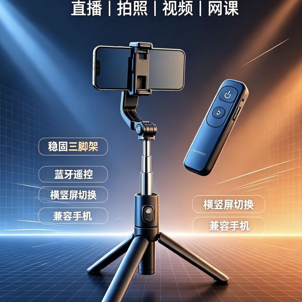 Gậy tự sướng Bluetooth Weixi Yue Z88 kèm chân máy có thể kéo dài, gậy tự sướng sạc được với điều khi