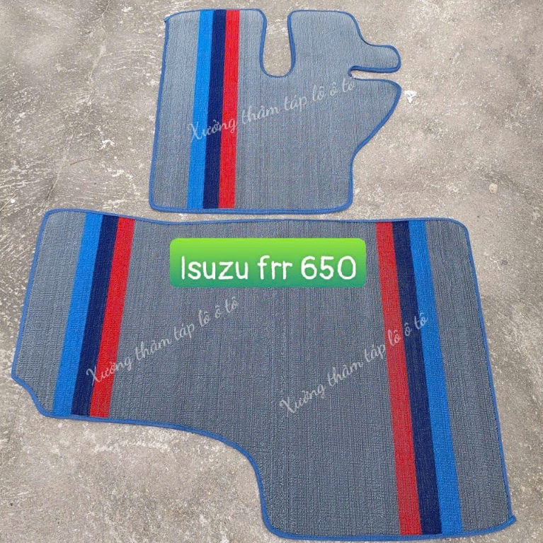 Thảm sàn xe tải ISUZU FRR 650 cắt sẵn, may theo form xe