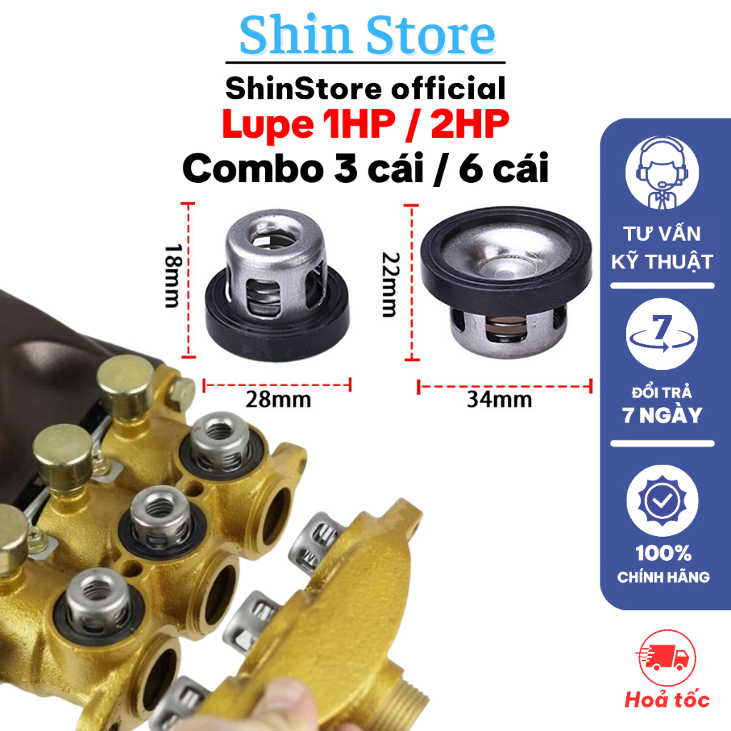 Luppe Máy Xịt Rửa Xe Áp Lực Cao 1HP - 2HP Combo 3 Cái Hoặc 6 Cái - SHIN STORE