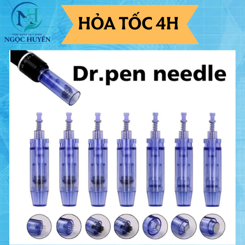 SET 5 Đầu Kim Nano 12 36 Xanh Dùng Cho Máy Dr.Pen - Đầu Phi Kim Nano Trắng - Kim Nano Xanh Trắng