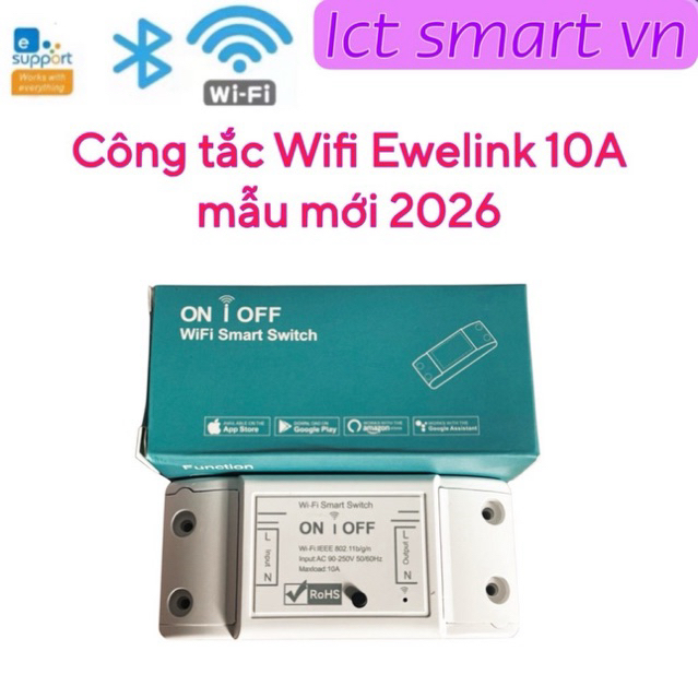 Công tắc Wifi thông minh Ewelink, hỗ trợ remote Ewelink