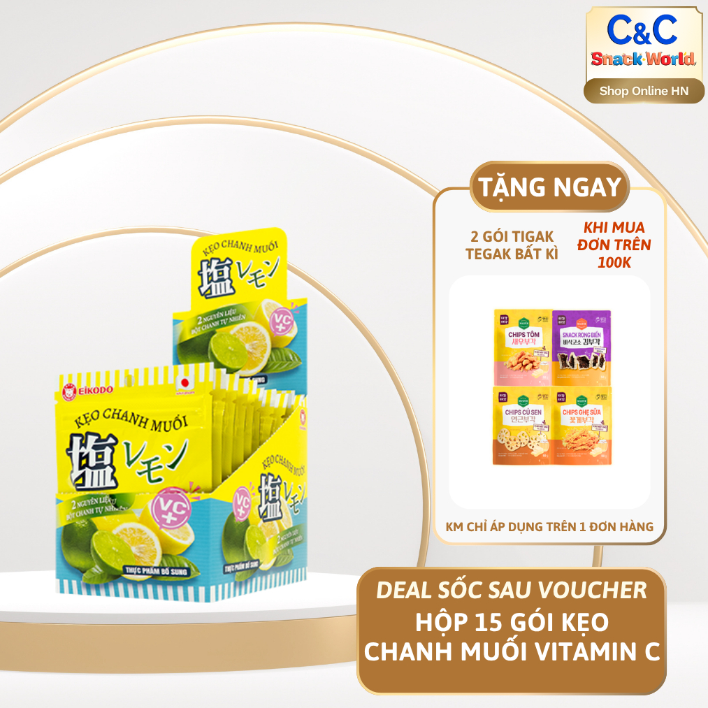 Kẹo ngậm Chanh Muối EIKODO 15g*12gói/hộp - EIKODO HN